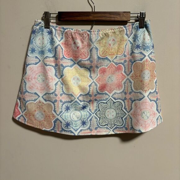 FOR LOVE & LEMONS Mosaic Ole Skirt, Tile Print- Size Large - Picture 5 of 11